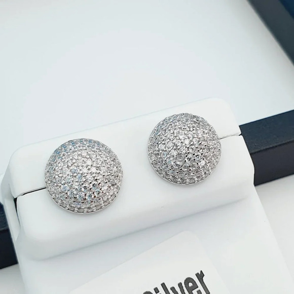 "925 Sterling Silver Cubic Zirconia Earrings, UU1P6A6105 - Picture 3 of 10